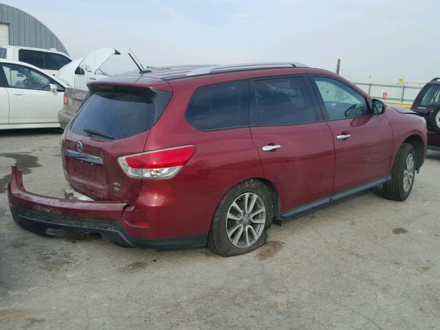 5N1AR2MM9DC685456 - 2013 NISSAN PATHFINDER RED photo 4