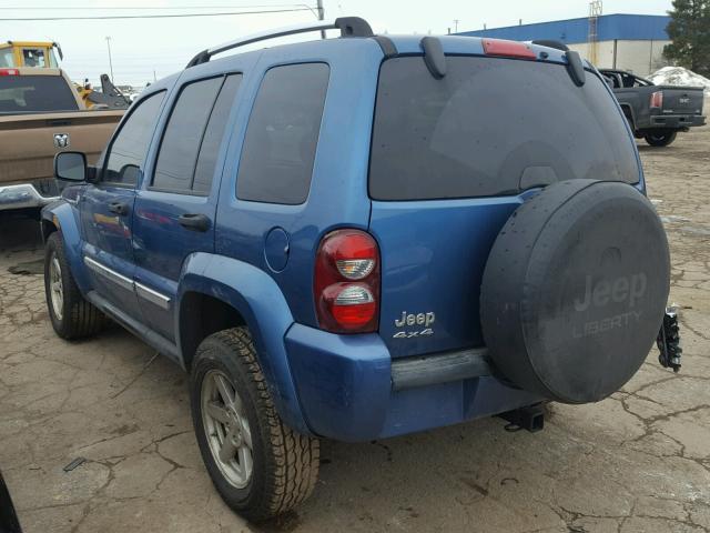 1J4GL58K15W672950 - 2005 JEEP LIBERTY LI BLUE photo 3