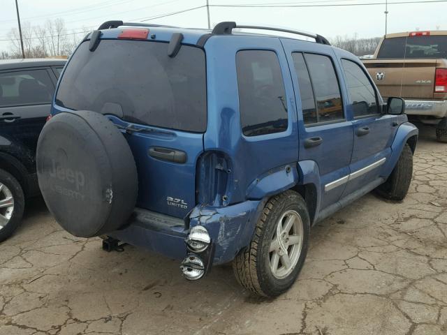 1J4GL58K15W672950 - 2005 JEEP LIBERTY LI BLUE photo 4