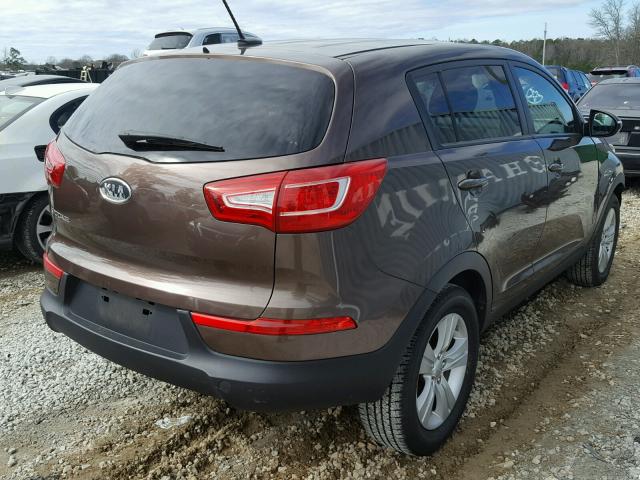 KNDPB3A20C7286731 - 2012 KIA SPORTAGE B BROWN photo 4