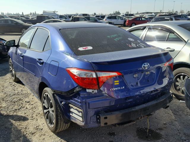 5YFBURHE1GP405320 - 2016 TOYOTA COROLLA L BLUE photo 3