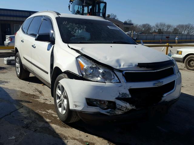 1GNKRFED0CJ357858 - 2012 CHEVROLET TRAVERSE L WHITE photo 1