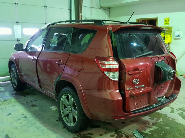 2T3RF4DV5AW075714 - 2010 TOYOTA RAV4 SPORT RED photo 3