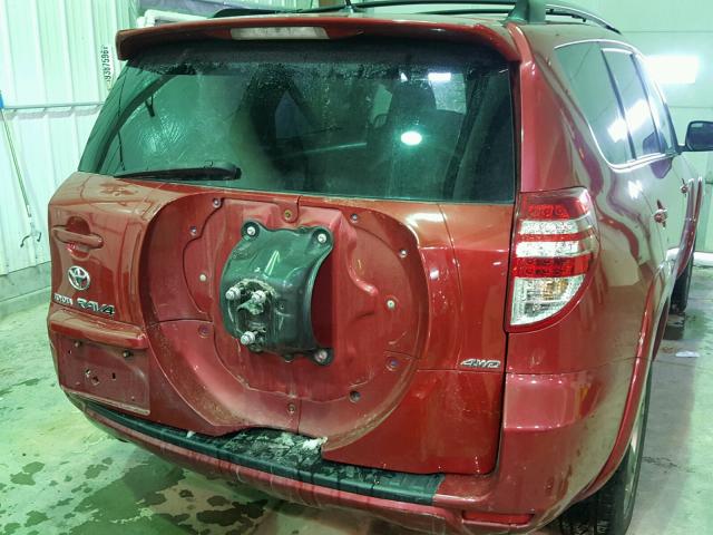 2T3RF4DV5AW075714 - 2010 TOYOTA RAV4 SPORT RED photo 9