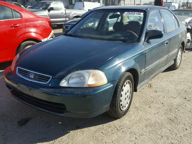 2HGEJ6628VH507456 - 1997 HONDA CIVIC DX GREEN photo 2