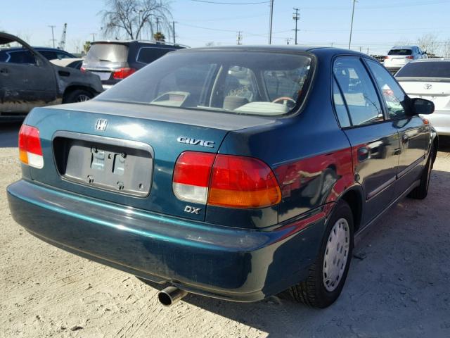 2HGEJ6628VH507456 - 1997 HONDA CIVIC DX GREEN photo 4