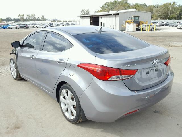 KMHDH4AE1DU923013 - 2013 HYUNDAI ELANTRA GL SILVER photo 3