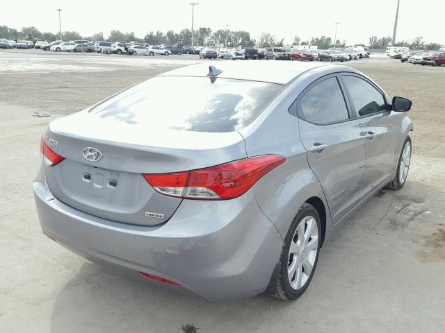 KMHDH4AE1DU923013 - 2013 HYUNDAI ELANTRA GL SILVER photo 4