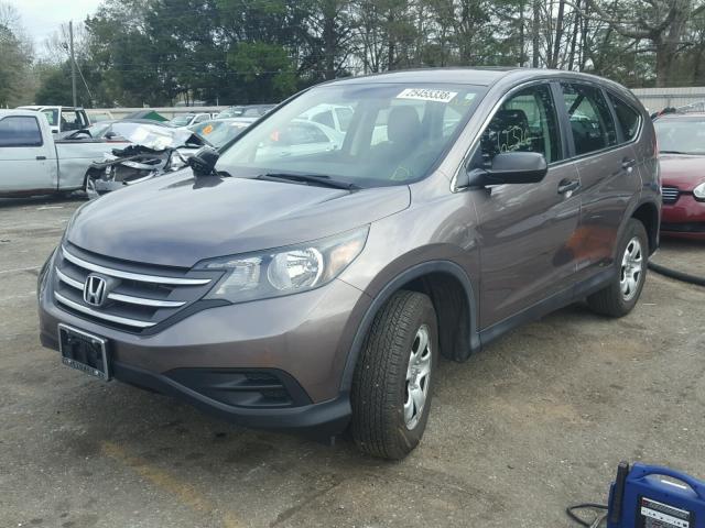 5J6RM3H3XDL035798 - 2013 HONDA CR-V LX GRAY photo 2