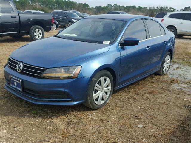 3VW2B7AJ9HM224649 - 2017 VOLKSWAGEN JETTA S BLUE photo 2