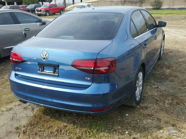 3VW2B7AJ9HM224649 - 2017 VOLKSWAGEN JETTA S BLUE photo 4