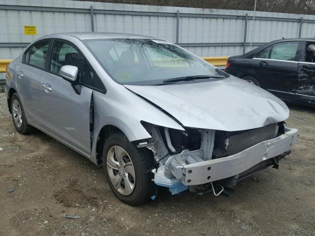 19XFB2F56FE241791 - 2015 HONDA CIVIC LX SILVER photo 1