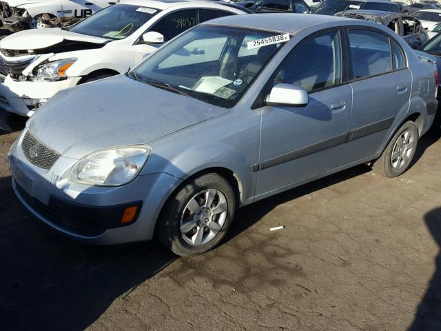 KNADE123176216590 - 2007 KIA RIO BASE SILVER photo 2