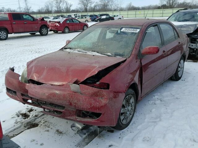 JTDBR32E832007652 - 2003 TOYOTA COROLLA CE MAROON photo 2