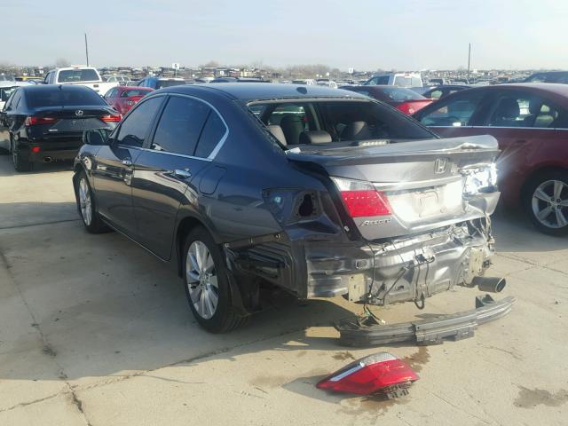 1HGCR2F86EA111022 - 2014 HONDA ACCORD EXL GRAY photo 3