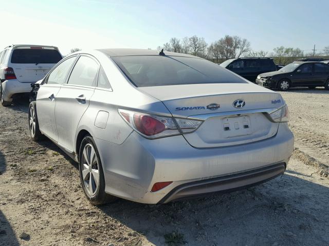 KMHEC4A42CA040144 - 2012 HYUNDAI SONATA HYB SILVER photo 3