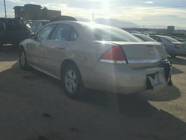 2G1WB5EK7A1164887 - 2010 CHEVROLET IMPALA LT TAN photo 3