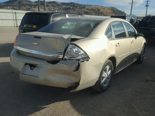 2G1WB5EK7A1164887 - 2010 CHEVROLET IMPALA LT TAN photo 4