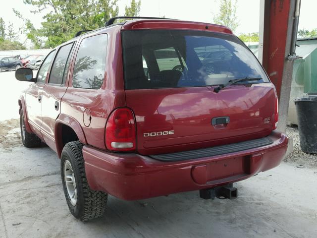 1B4HR28Y9XF702501 - 1999 DODGE DURANGO RED photo 3