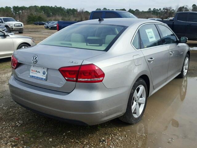 1VWBN7A34DC118873 - 2013 VOLKSWAGEN PASSAT SE GRAY photo 4