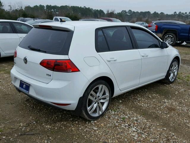 3VW2A7AU5FM060827 - 2015 VOLKSWAGEN GOLF TDI WHITE photo 4