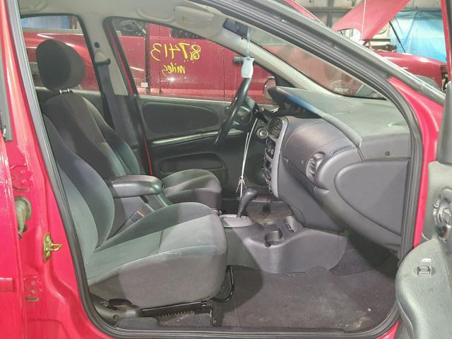 1B3ES46C61D175647 - 2001 DODGE NEON SE RED photo 5