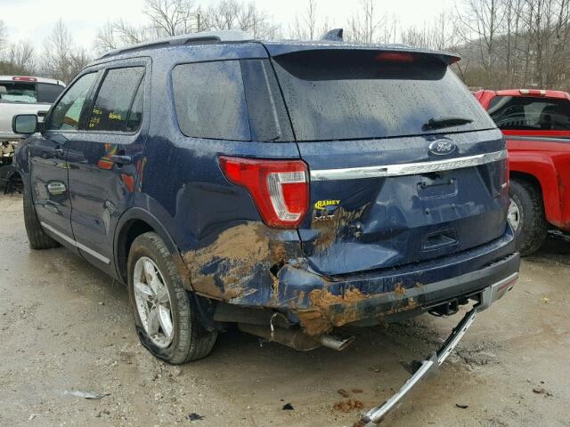 1FM5K8DH6GGB60685 - 2016 FORD EXPLORER X BLUE photo 3