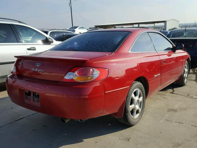 2T1CF28P82C596704 - 2002 TOYOTA CAMRY SOLA RED photo 4