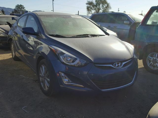 KMHDH4AE2GU619032 - 2016 HYUNDAI ELANTRA SE BLUE photo 1