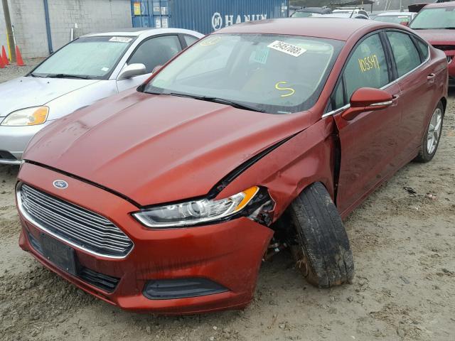 3FA6P0H7XER159905 - 2014 FORD FUSION SE RED photo 2