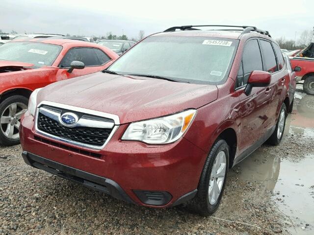 JF2SJADC1GH517014 - 2016 SUBARU FORESTER 2 RED photo 2