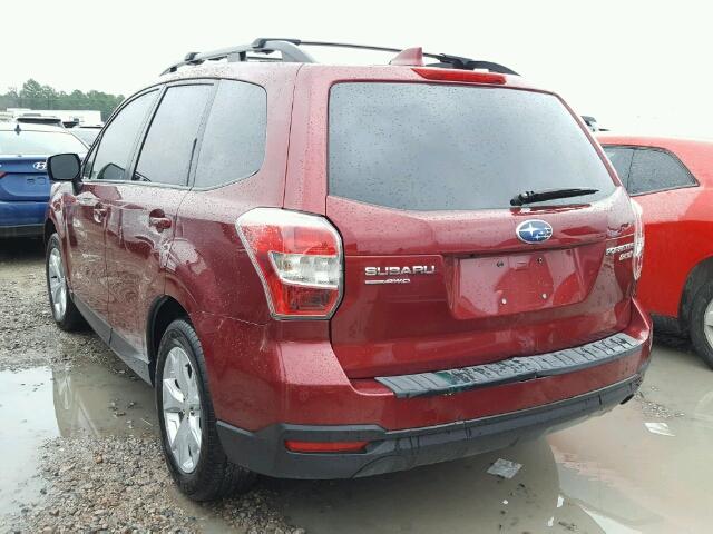 JF2SJADC1GH517014 - 2016 SUBARU FORESTER 2 RED photo 3