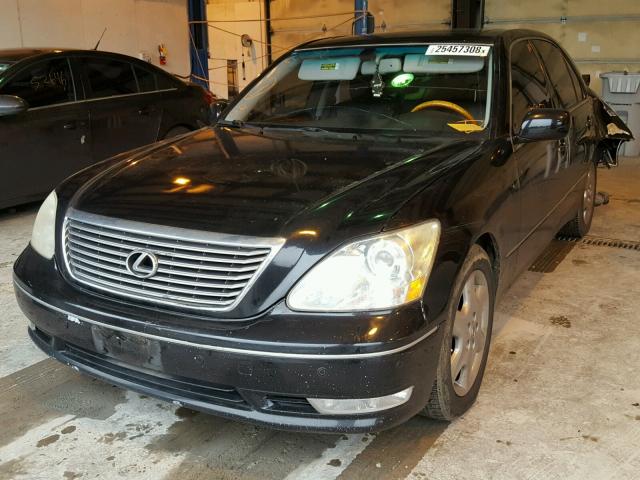 JTHBN36F740137870 - 2004 LEXUS LS 430 BLACK photo 2