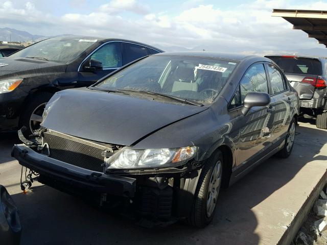 2HGFA1F55BH309477 - 2011 HONDA CIVIC LX CHARCOAL photo 2