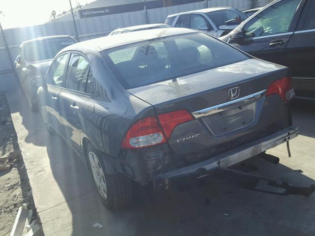 2HGFA1F55BH309477 - 2011 HONDA CIVIC LX CHARCOAL photo 3