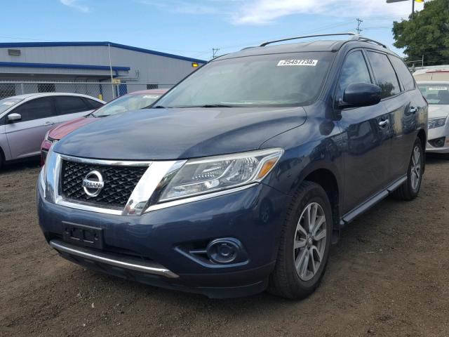 5N1AR2MN0EC681581 - 2014 NISSAN PATHFINDER BLUE photo 2