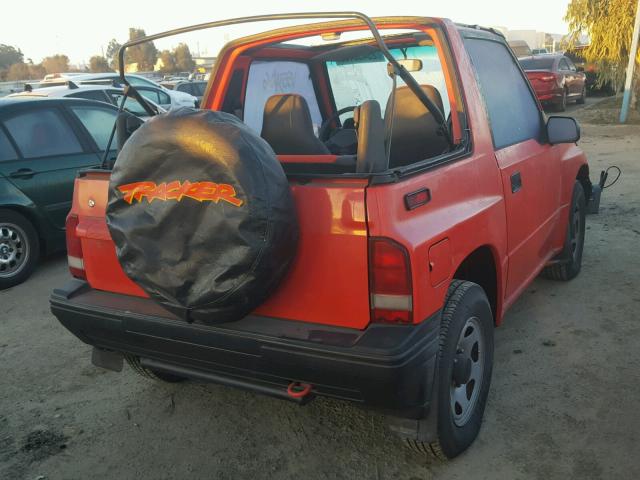 2CNBE18U4P6930701 - 1993 GEO TRACKER RED photo 4