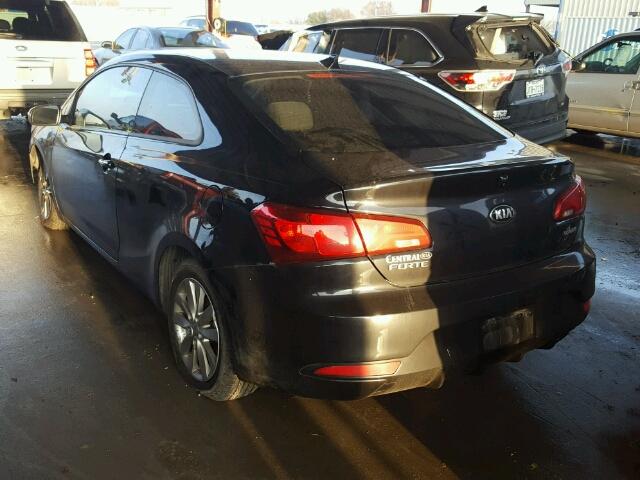 KNAFX6A86E5238018 - 2014 KIA FORTE EX BLACK photo 3