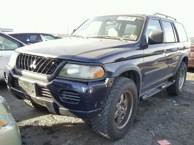 JA4LS21H52J053968 - 2002 MITSUBISHI MONTERO SP BLUE photo 2