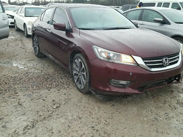 1HGCR2F50FA148168 - 2015 HONDA ACCORD SPO MAROON photo 1