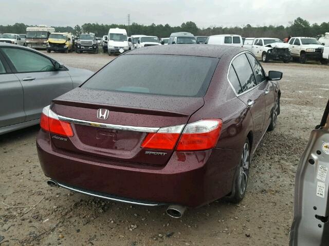 1HGCR2F50FA148168 - 2015 HONDA ACCORD SPO MAROON photo 4