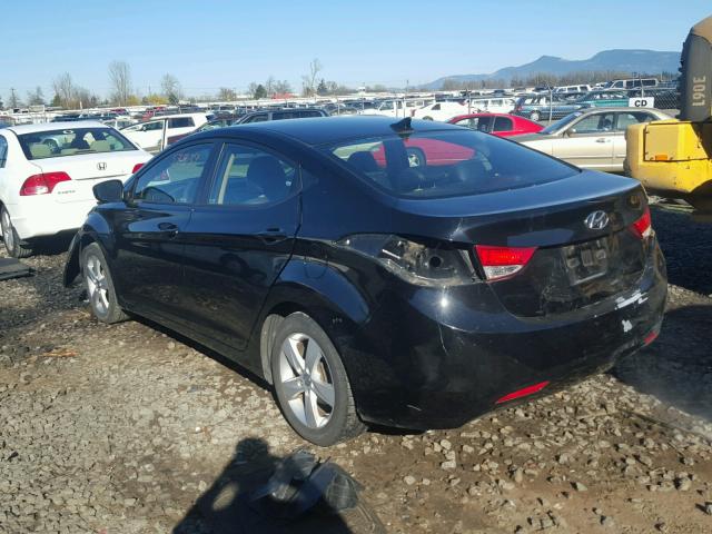 5NPDH4AE4BH049719 - 2011 HYUNDAI ELANTRA GL BLACK photo 3