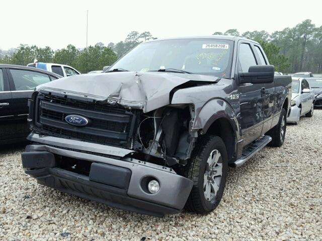 1FTEX1CM8EFB44440 - 2014 FORD F150 SUPER CHARCOAL photo 2