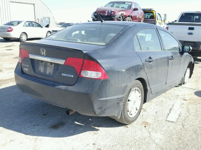 JHMFA36279S001079 - 2009 HONDA CIVIC HYBR BLACK photo 4