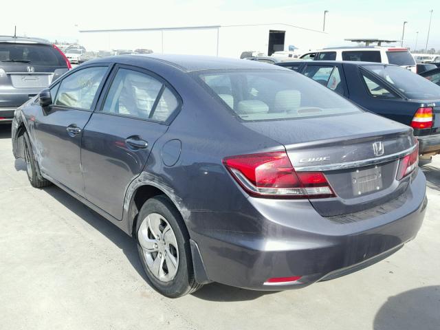 19XFB2F59EE238009 - 2014 HONDA CIVIC LX GRAY photo 3