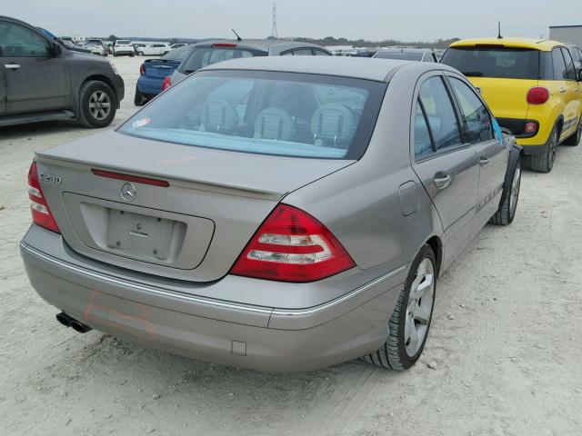 WDBRF52H77E026791 - 2007 MERCEDES-BENZ C 230 CHARCOAL photo 4