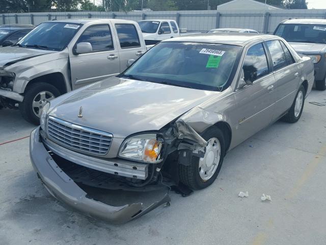 1G6KD54YX1U188257 - 2001 CADILLAC DEVILLE BEIGE photo 2