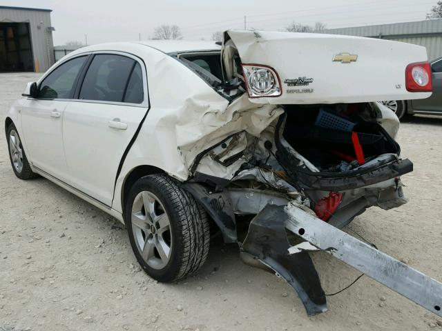 1G1ZH57B08F179811 - 2008 CHEVROLET MALIBU 1LT WHITE photo 3