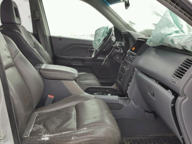 2HKYF18694H564755 - 2004 HONDA PILOT EXL SILVER photo 5