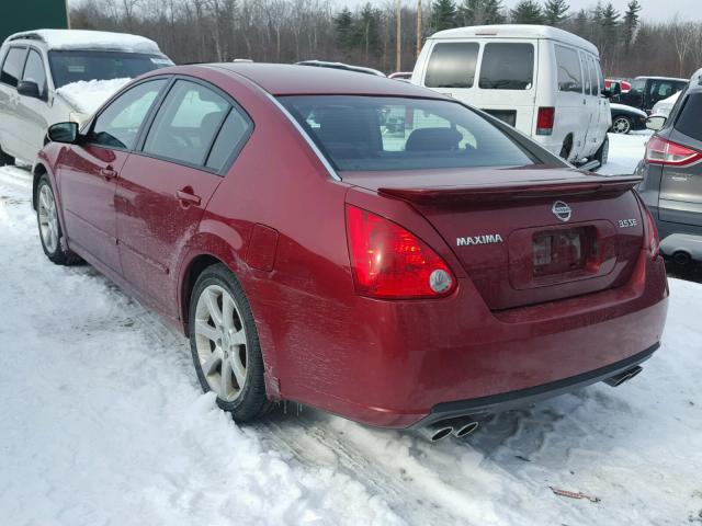 1N4BA41E88C807311 - 2008 NISSAN MAXIMA SE BURGUNDY photo 3